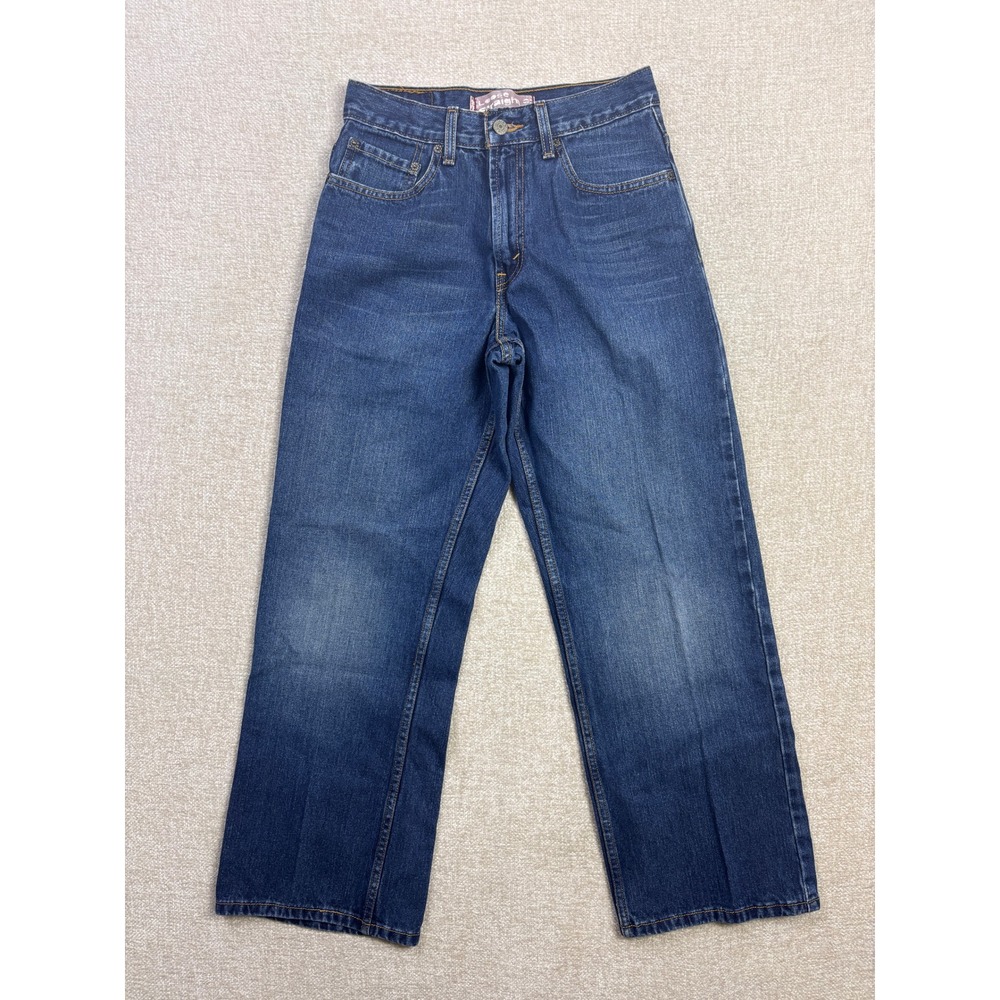 Levis 569 Loose Straight Jeans Boys 14 Regular Medium Wash Blue Denim 26x27